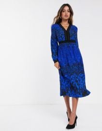 Ted Baker Maryema topaz print leopard midi dress   ASOS at Asos